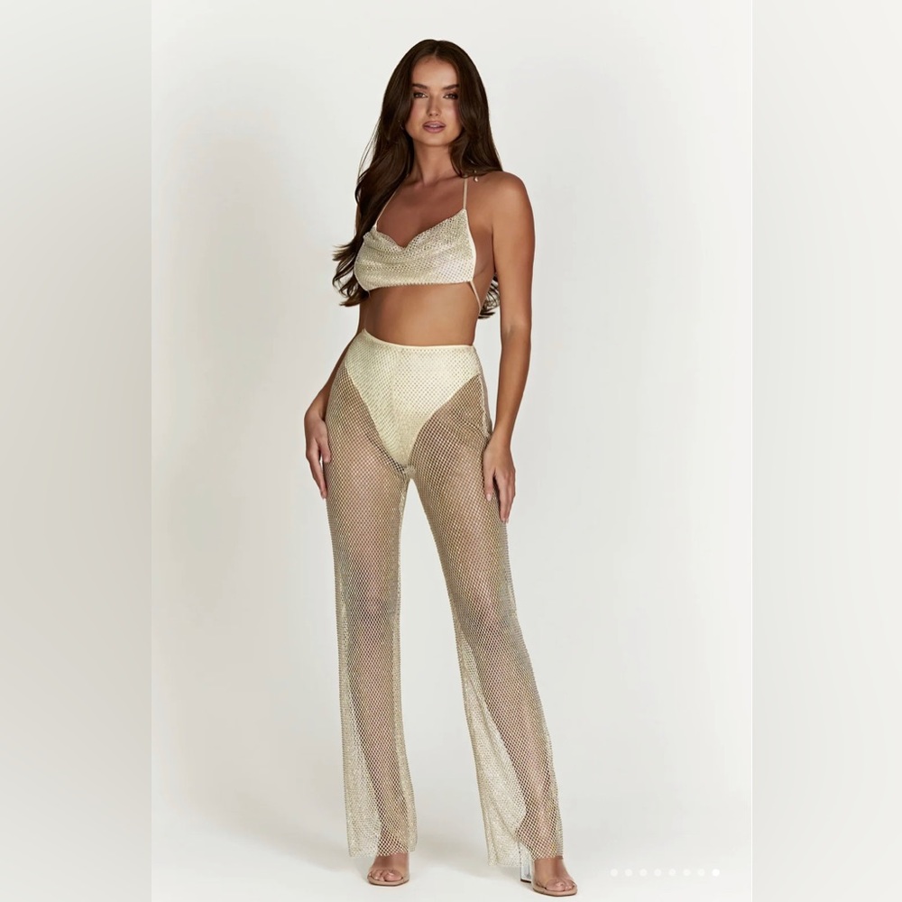 Meshki Diamanté Mesh Pants & Top Set
